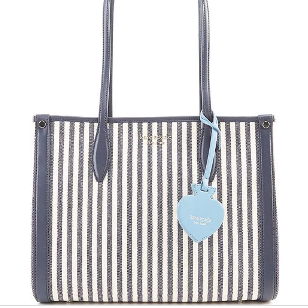BLUE MULTI MARKET STRIPE TOTE KATE SPADE MEDIUM TOTE BRAND NEW